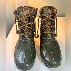 Sperry Olive Green Winter & Rain Boots